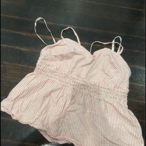 Stripped babydoll top